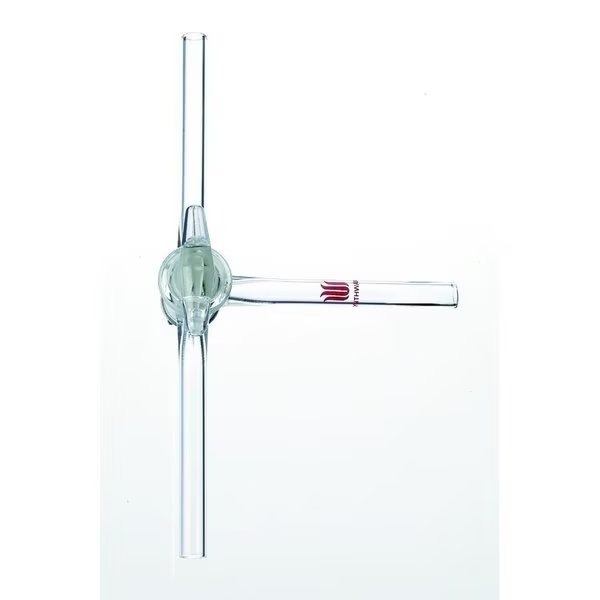 STOPCOCK, GLASS, T-BORE, 6mm BORE, PLUG 20/44, STEM 12mm., Synthware, Mfr#: S312044